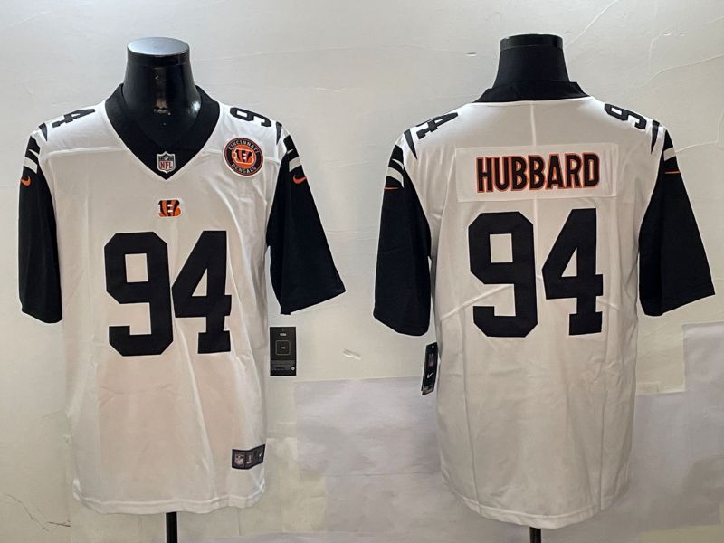 Men Cincinnati Bengals #94 Hubbard White Second generation 2024 Nike Limited NFL Jersey style 2